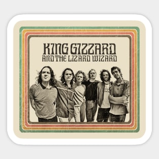 Retro Vintage King Gizzard And The Lizard Wizard Sticker